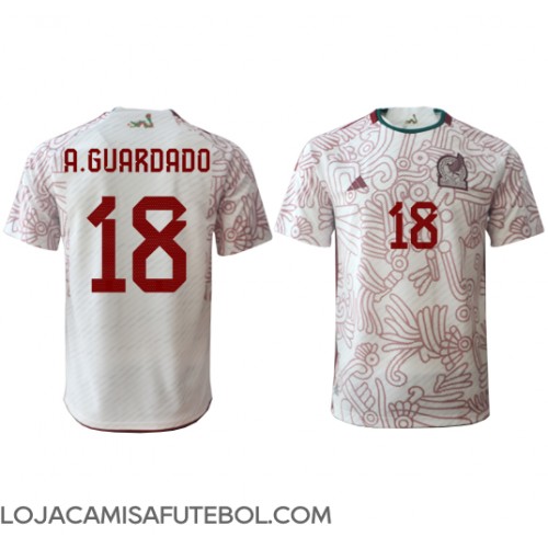 Camisa de Futebol México Andres Guardado #18 Equipamento Secundário Mundo 2022 Manga Curta